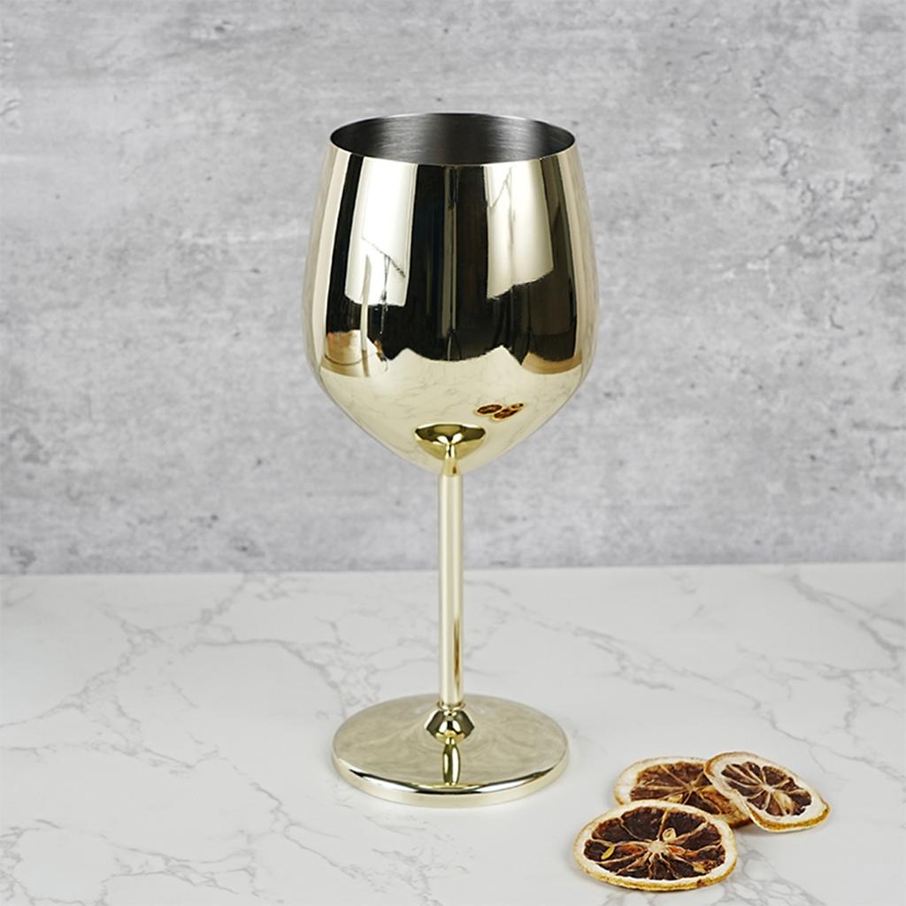 Stainless Steel Wine Glass Shatterproof Elegant Unbreakable Metal Wine Goblet Keep Chilled 500ml