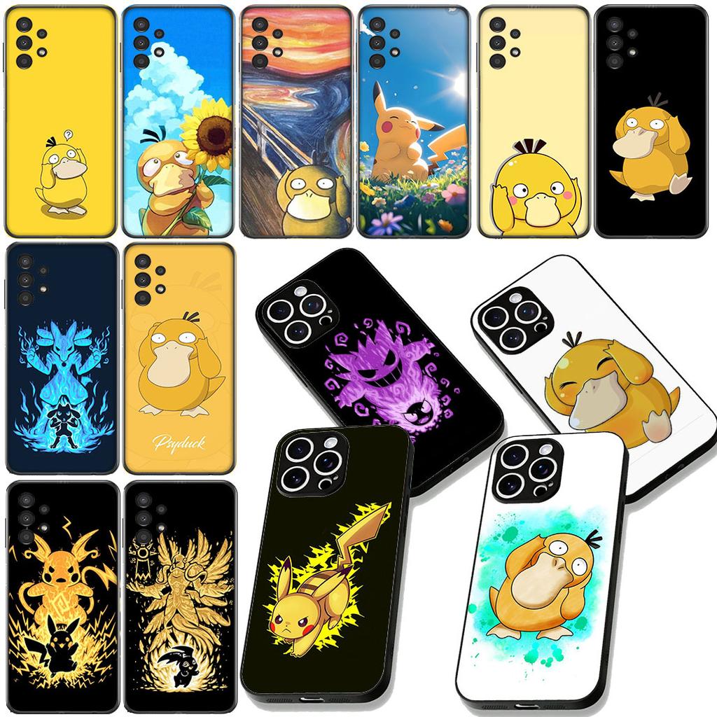 P-Pikachus P-Pokemons Psyduck Cover for Apple iPhone 16 17 Air 14 15 Pro Max Plus 16+ 16E 14+ ProMax Casing Coque Case