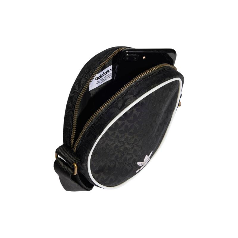 adidas Recyceltes Polyester Sport Ein Schulter Kleine Runde Tasche Unisex Schwarz & Weiß Adidas IT7388