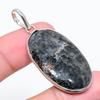 Larvikite Gemstone 925 Sterling Silver Jewelry Pendant 2.05" p7N32