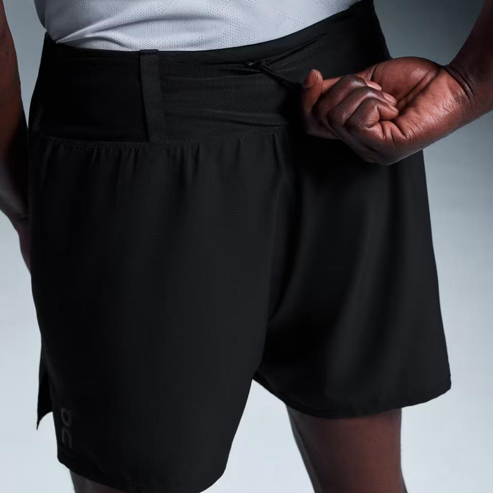 Pantalones Cortos de Trail Estampado Gota de Lluvia Duraderos Cintura Elástica Pantalones Cortos Deportivos Pantalones Cortos Hombre Negro 1ME30060553