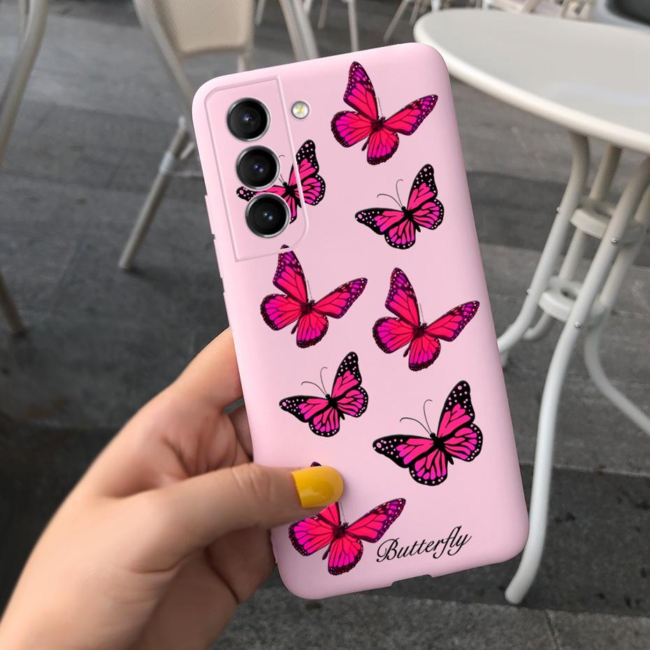 For Samsung Galaxy S22 5G Phone Case Cute Rainbow Milk Cow Painted Cover For Samsung S22 Plus S 22 Ultra Soft Silicon Fundas