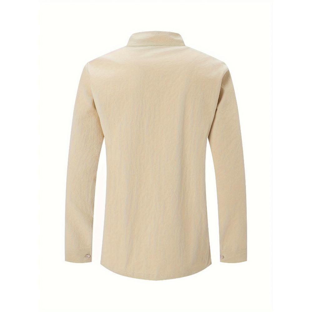 Men's Buttoned Long Sleeved Cotton Casual Shirt