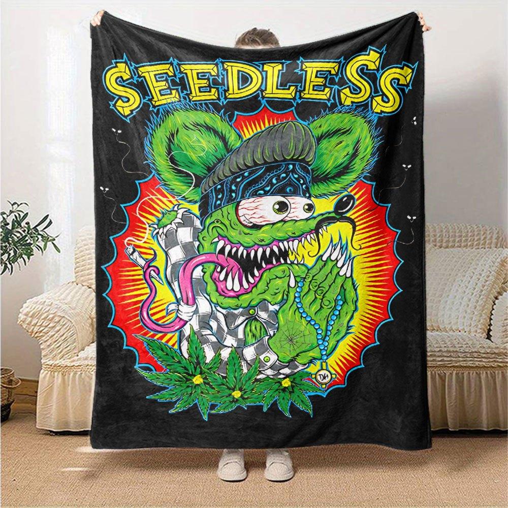 1pc Rat Finks 3 Blanket Soft Warm Throw for Home, Office, Travel All Season Cozy Bedding Gift, Office Cozy Accessory