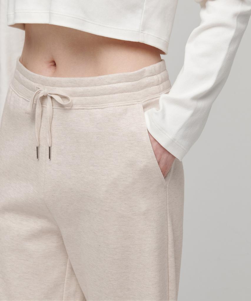 MUSINSA STANDARD WOMAN Women'S Flat Terry Wide Lounge Sweatpants [Heather Beige]