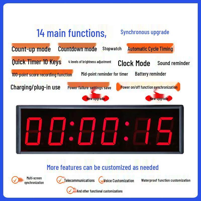 Jundingying 2.3-inch 6-Digit LED Competition Timer
