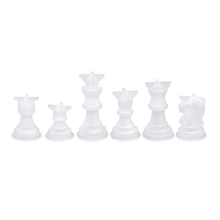 Schachspiel mit Damebrett Silikonharzform Vollgröße 3D Schach Epoxidform