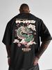 Men's Japanese Dragon T-Shirt Y2K Dragon Print Tee with Dragon Scale/Scale Patterns Summer Shir