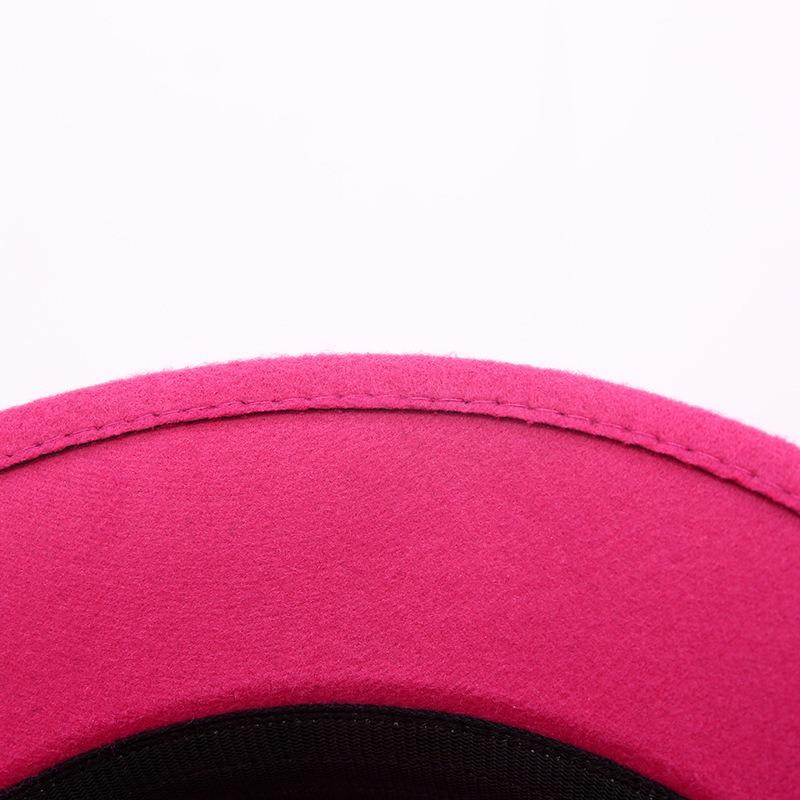 Autumn and Winter Floral Top Hats Ladies' Domed Felt Hats Retro Princess Hats