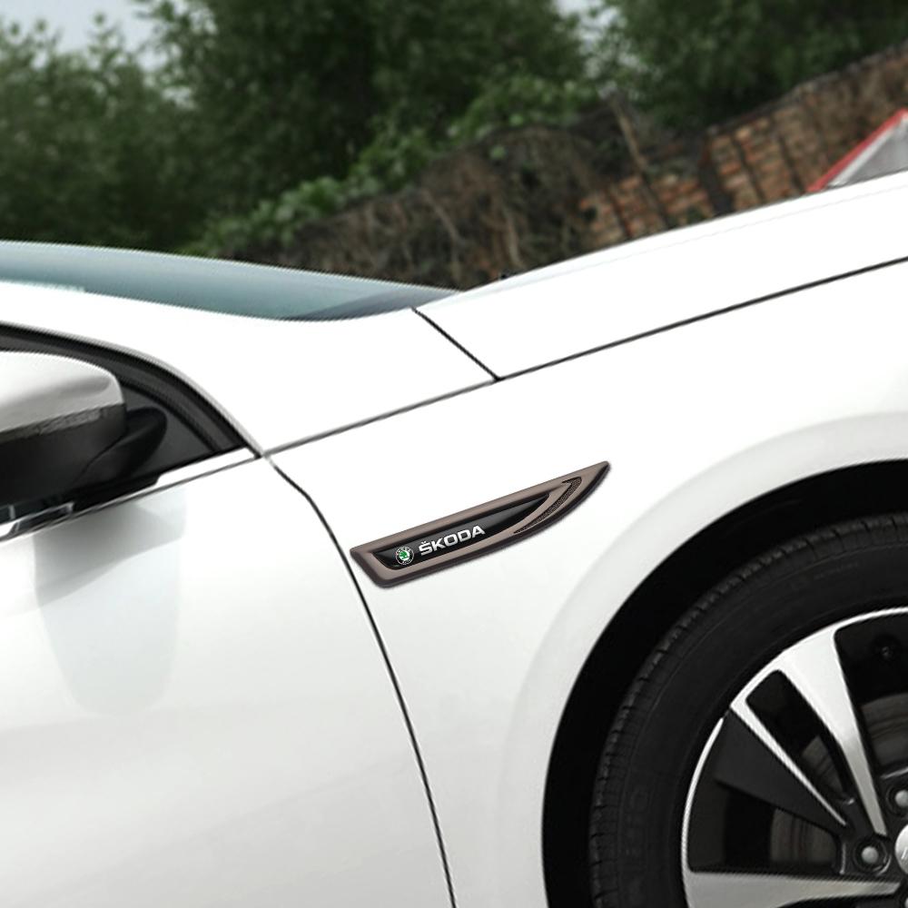 BPCN4 Auto Styling Bočné Dvere Karoséria Blatník Nálepky Nôž Odznaky Dekorácia Pre Skoda Yeti Fabia Octavia 3 2 a5 Kodiaq Karoq Rapid