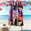 Vibes Vice City Beach Towel Outdoor Camping Soft Absorbent Bath Towel Quick-drying Swim Towel Outdoor Pool Towel Comfort Beach Towel Printing