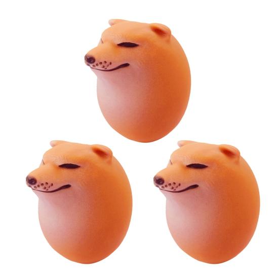 1/2/3/4Pcs Shiba-Inu Soft Egg Toy Slow Rebound Stress Anxiety Relief Portable Kids Teens Adults Cartoon Dog Squeeze Squishes Sensory Fidget Toy