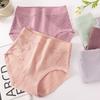 Large Size Female Spring and Autumn Pure Cotton Antibacterial High Waist Middle Aged and Elderly Briefs