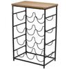 Wine Rack with Brown Top 40x26xh60