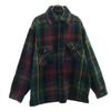 JOHNSON 50s 60s vintage Padrão Xadrez Manga Longa Camisa de Flanela Masculina Usada
