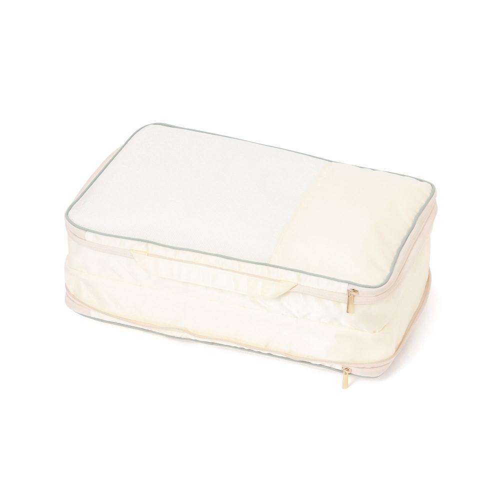 Franc Franc Japan Bi Color Satin CoMpression Organizer Mint Ivory M