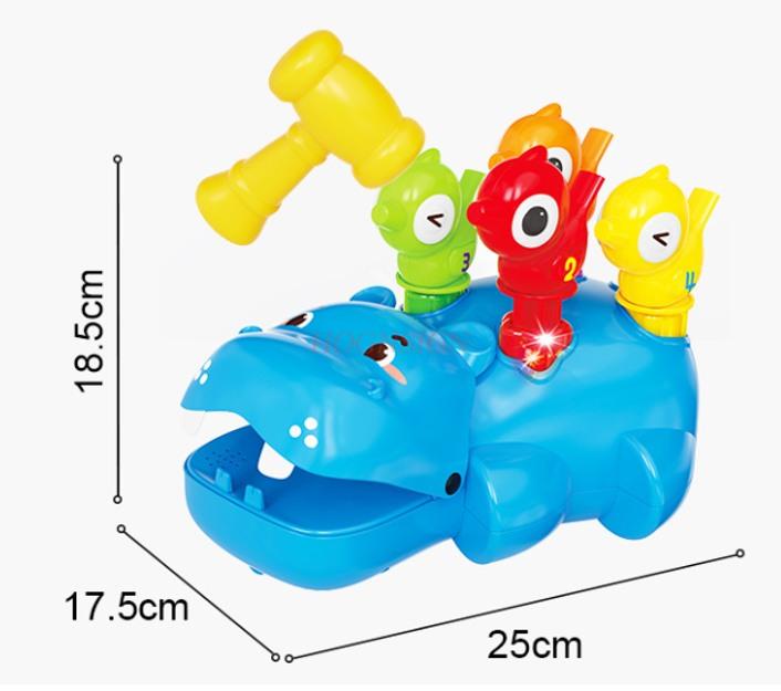 Hippo Knocking Music Toys Children'S Groundhog Game Machine Children'S Puzzle Knocking Hammer Groundhog Machine