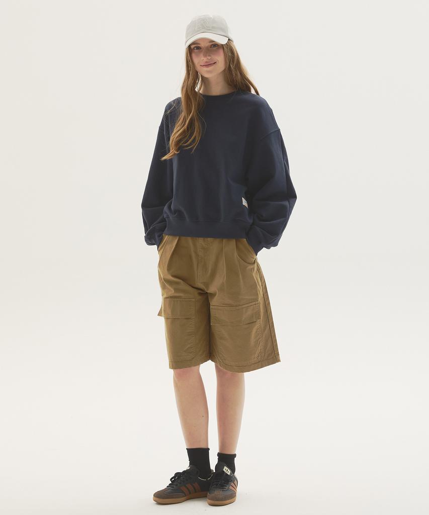 Nyuluki Vintage Cotton Cargo Shorts_Beige