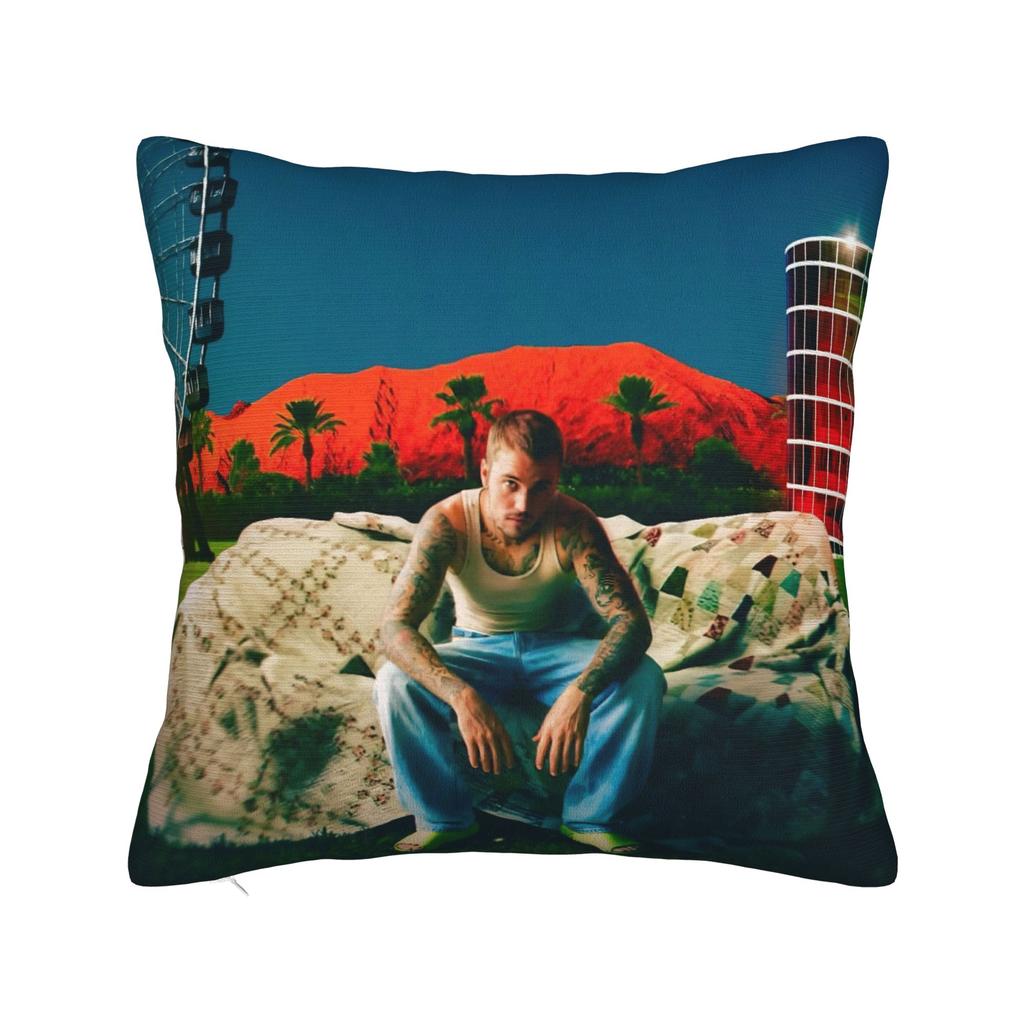 Bieber Tour Pillow Cover Kawaii Pillow Case For Couch Sofa Bedroom Soft Pillowcases Gift