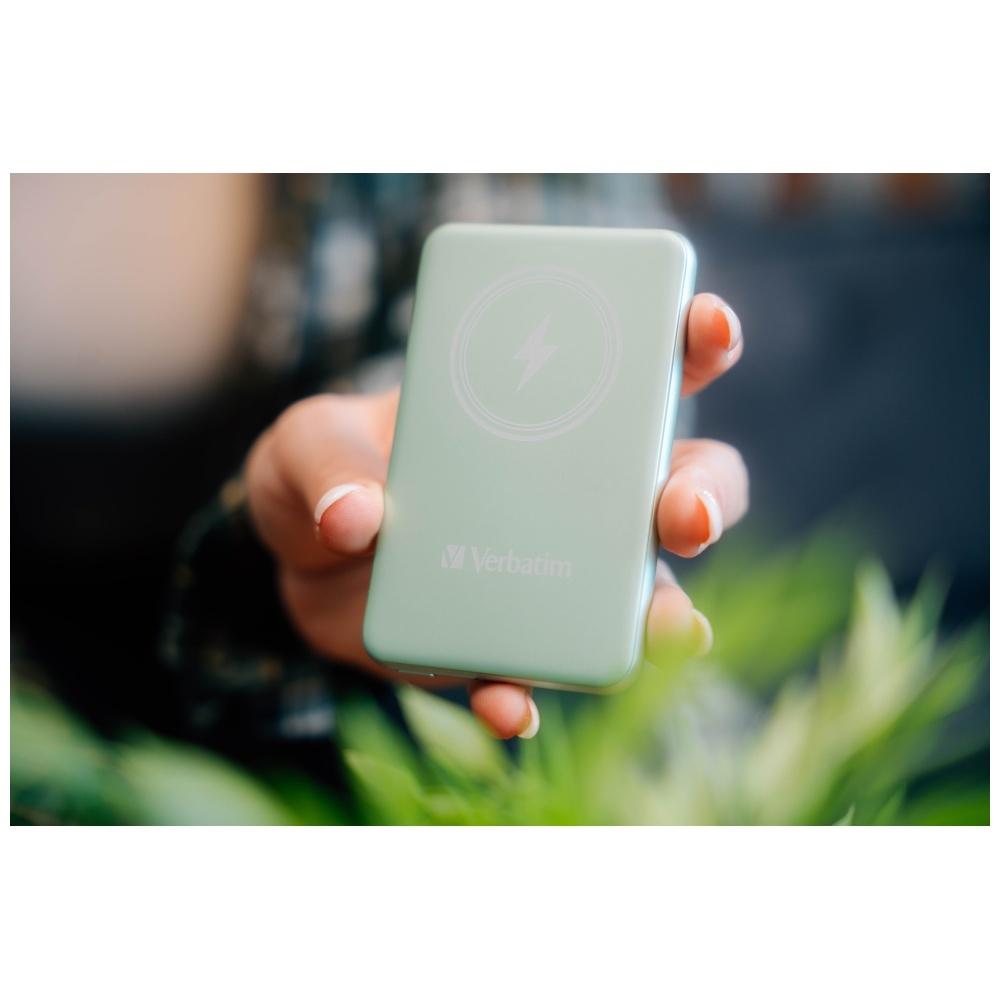 Verbatim Powerbank Inductive `N` Go 15W5000Mah Wireless Magnetic Green 32241