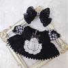 Niannyyhouse 10cm Plush Clothes, Black Mesh Dress, Interchangeable Cotton Doll Clothes