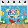 Sommer Pool Party Fotografie Hintergrund Schwimmring Strand Sommerparty Baby Kinder Erwachsene Geburtstagsparty Feiertags Foto Hintergrund