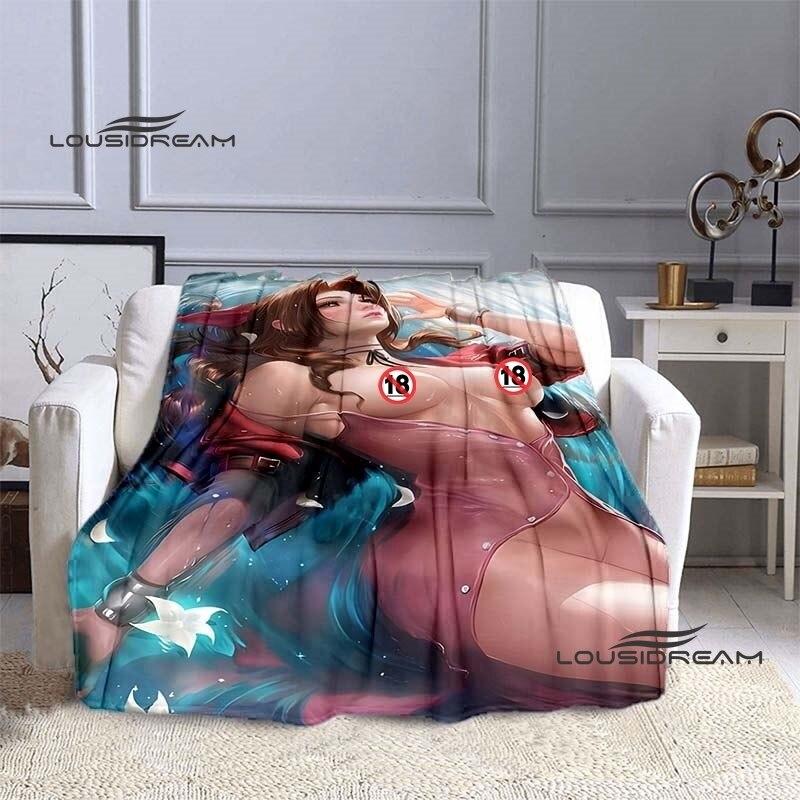 FINAL FANTASY Tifa Aerith couverture sexy beautés flanelle couverture adultes et enfants chambre couverture canapé Camping couverture chaude