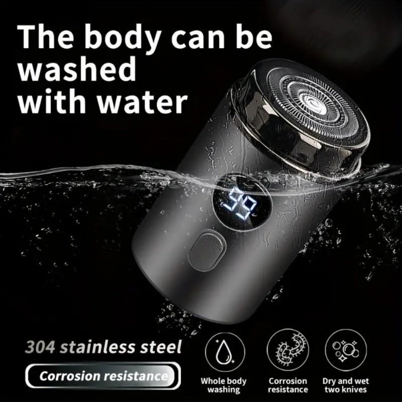 Mini Electric Razor Portable Men's Shaver Digital Display Intelligent Wet and Dry Rechargeable Washable Beard Razor