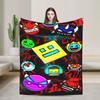 Geometry Dash Games Blankets Ultra-Soft Velvet Healing Present Throw Blanket Bedding Throws