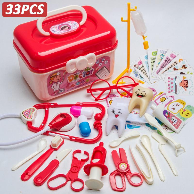 Arzt Set für Kinder, Rollenspiele für Mädchen, Krankenhauszubehör, medizinisches Set, Krankenschwester-Werkzeugtasche, Spielzeug für Kinder, Geschenk