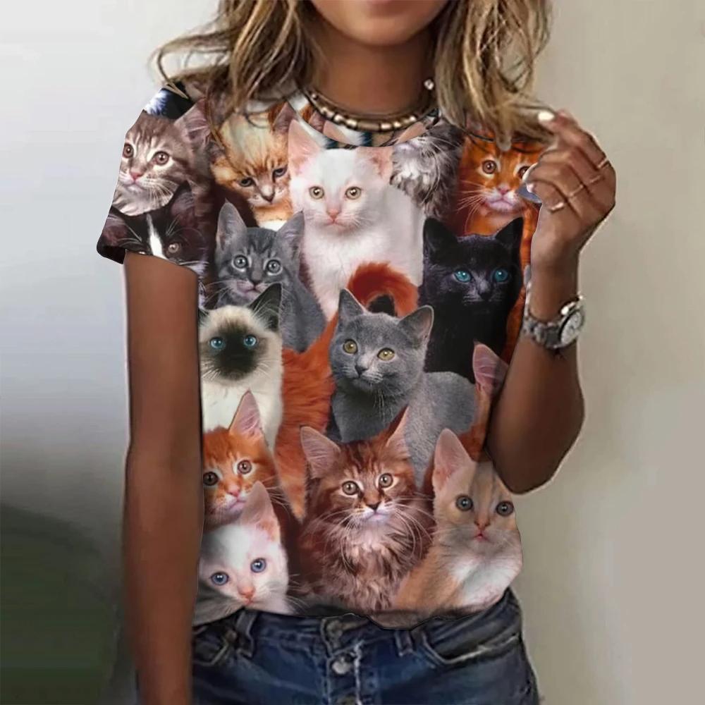 Summer Women Tie Dyeing Floral T-shirt Fashion American Flag Tops Tees Female Vintage Short Sleeve Clothing Stylish Streetwear
