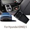 Para Hyundai IONIQ 5 + Bandeja Organizadora de Console Central Caixa Lateral da Porta Caixa de Armazenamento Peças Internas Acessórios para Carro