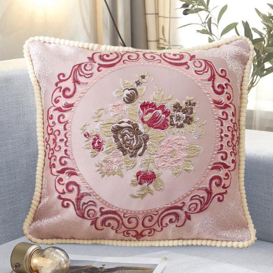 Pillow Case Smooth Zipper Detachable Polyester 45x45cm Living Room Sofa Throw Pillow Cover Home Decor