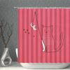 Rideau de douche mignon dessin animé tissu polyester imperméable ours lapin éléphant chat pingouin ménage avec crochets écran de salle de bain