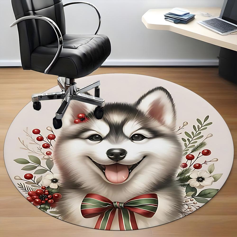 1pc Puppy Holiday Carpet for Office, Non-slip, Soft and Durable Office Rug, Perfect for Office yy260128055