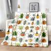 1pc Beetle Pattern Blanket, Soft Insect Printed Blanket, Colorful Insect Blanket, Gift for Entomology Enthusiasts, Flannel Throw