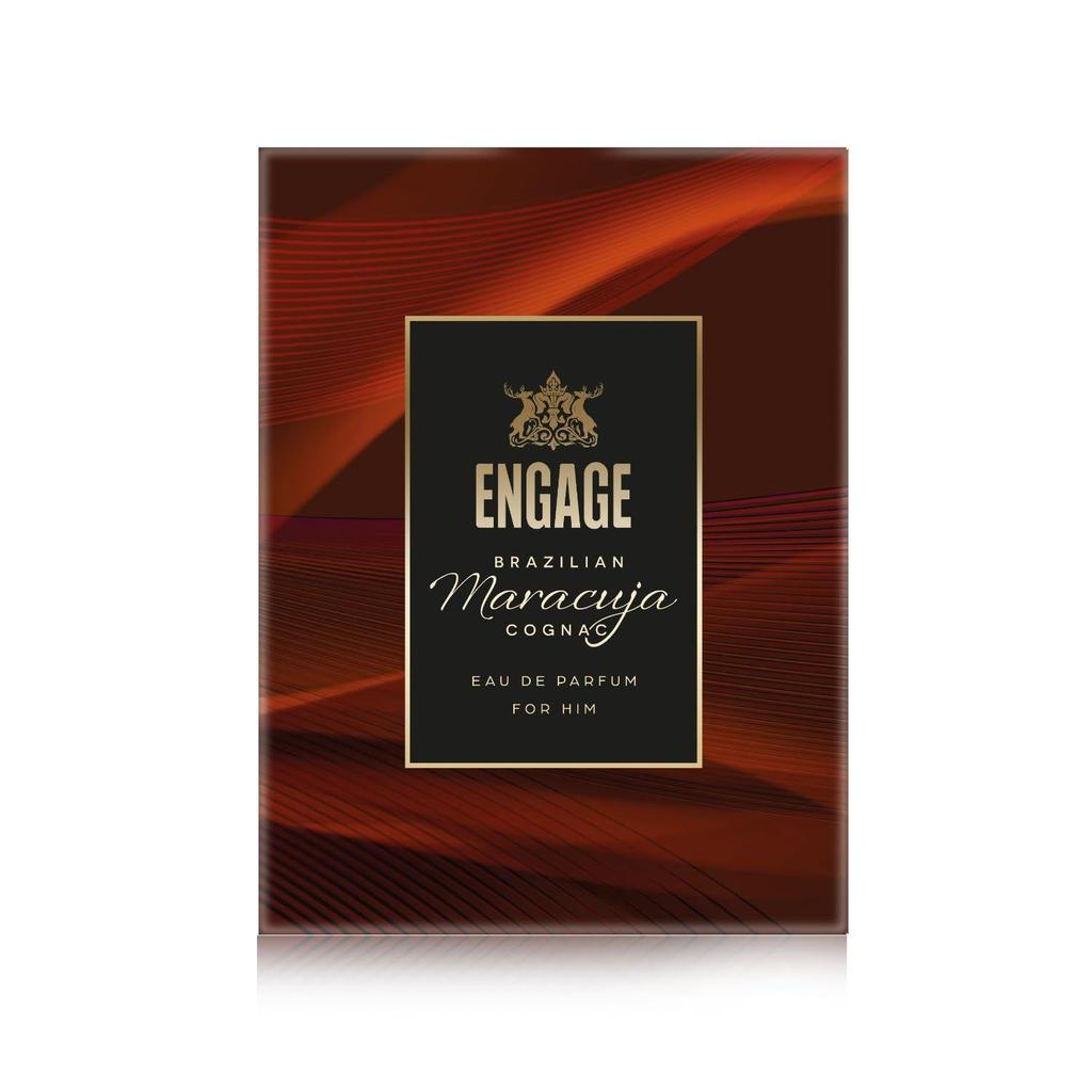Zapojte brazílsku marakuju Cognac Eau De Parfum pre mužov, Dlhotrvajúci parfum pre muža, Jantár, Koža & Oud Vône, Luxusný parfum pre muža