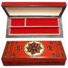 Wooden BOX for Pens, Pencils, and Small Items PENCIL CASE Organizer Red