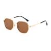 Fashionable and Simple Polygonal Metal-framed Sunglasses Man Women 2026 New Street Photography UV Resistant Glasses