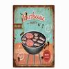 Shabby Chic Vintage Metal Tin Signs BBQ Fast Food  Hamburger Cupcake Pop Corn Hot Dog Wall Decor for Kitchen Cafe Diner Bar