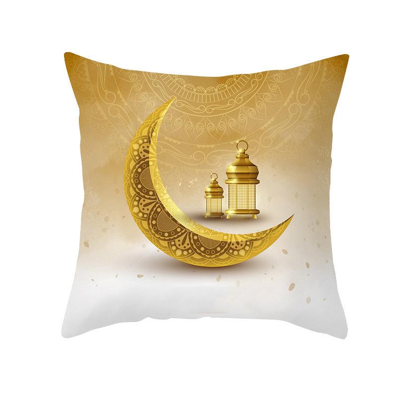 Golden Moon Series Throw Pillow Covers With Digital Printing Of Short Plush Fabric Car-Shaped Sofa Cushion For Office Home Decor