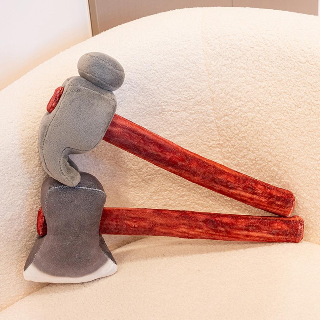 Creative Axe, Sheep Horn Hammer, Plush Toy Doll, Ventilate Doll, Relieves Stress, Children's Mischievous, Birthday Gift