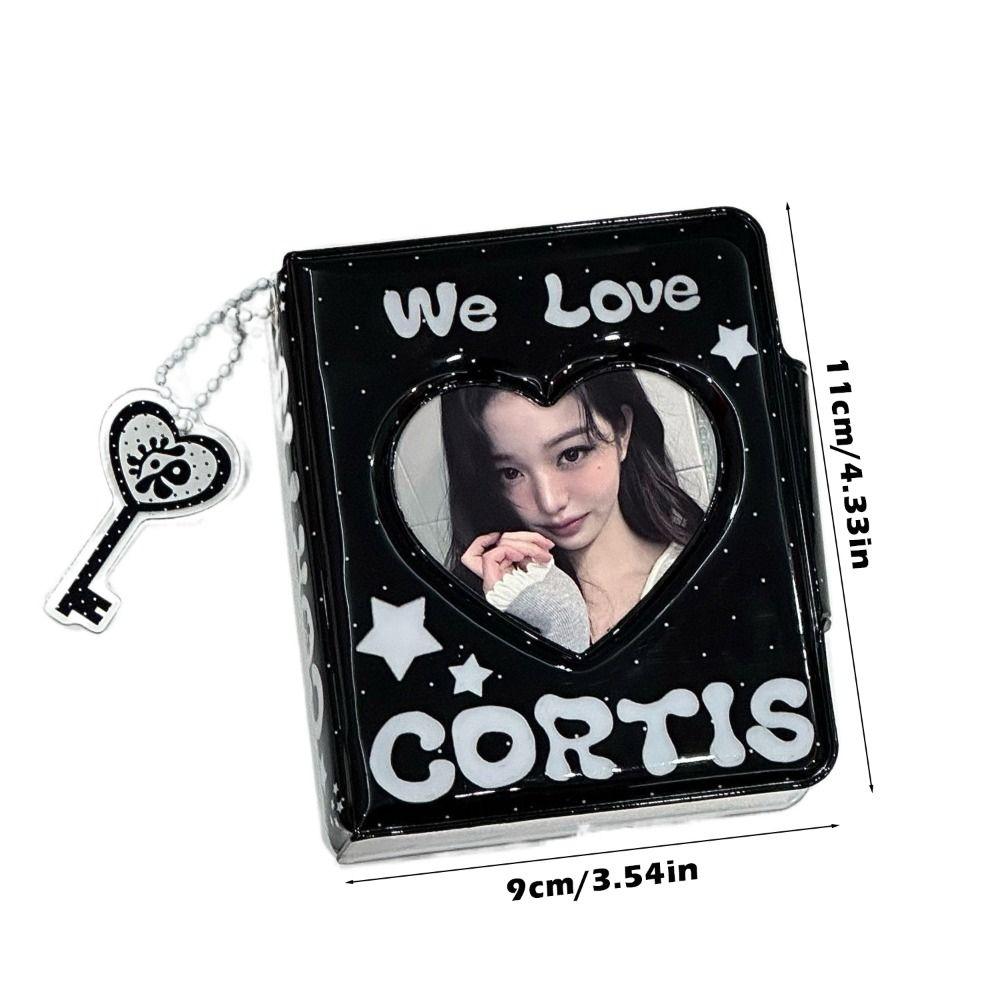 Korean PVC Photo Card Holder Black Cortis 32 Pockets Photocard Binder Idol Card Collection Book