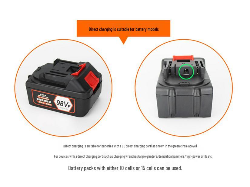 Makita-Style Tool Set: Electric Hammer, Impact Wrench, Blower, Trimmer, Grinder, Rechargeable Drill with Lithium Battery Charger