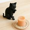 Schwarzes Katzenmodell, Mini-Katzenform-Ornament, 3D-gedruckte mattschwarze Dekorationsfigur für Schreibtisch, Eingangsbereich, Schlafzimmer