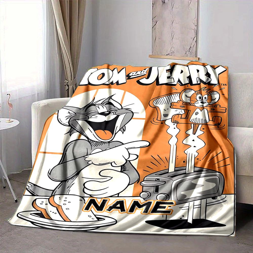 Custom 1pc Cartoon Characters Adventure Blanket, Soft And Comfortable Blanket, Casual Warm, Camping Travel Blanket, Birthday Gift Q913180