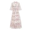 Sweet Temperament Dress Simple Niche Round Neck Short Sleeve Long Skirt Seaside Vacation Dress