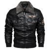 Men's Leather Jacket New Men's PU Leather Jacket Motorcycle Jacket With Plush Lapel Jacket For Men