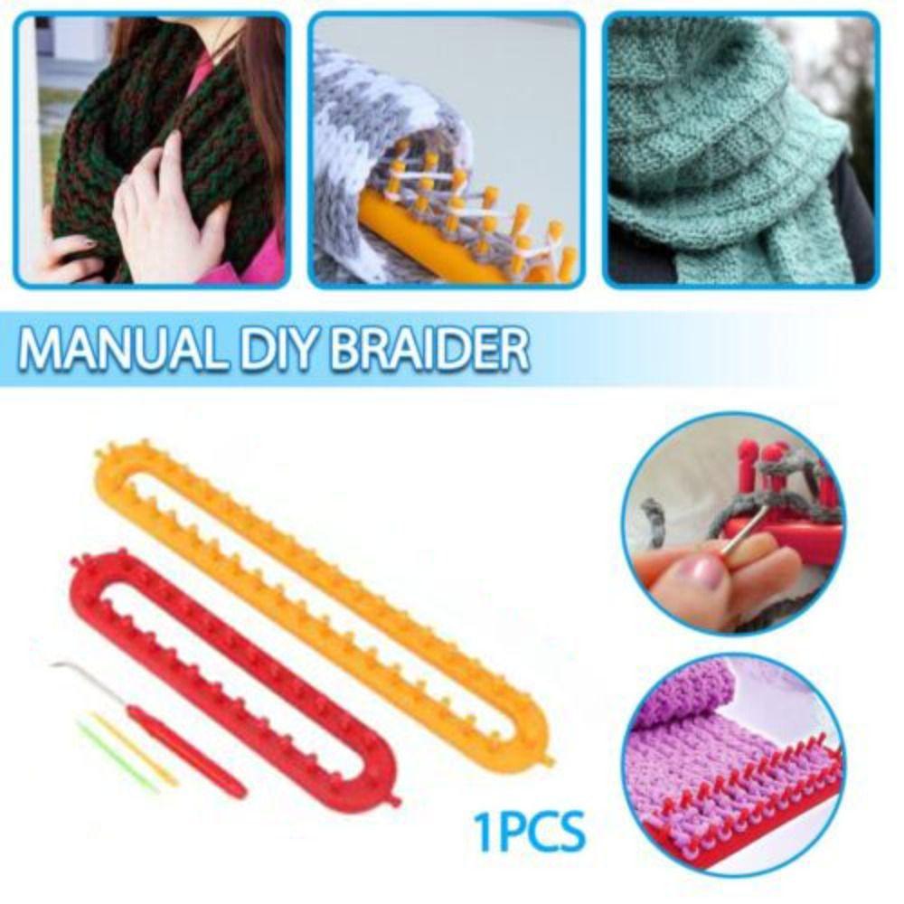 DIY DIY Machine Sewing Tools Plastic Wool Knitter Portable Weaving Loom Knitting Kit  Women