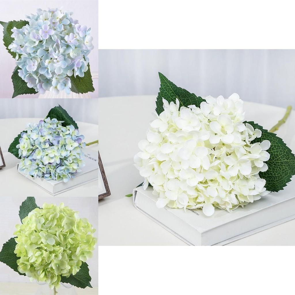 Realistic 55cm Fake Silk Hydrangea Flowers Bouquet Ideal For Parties And Celebrations